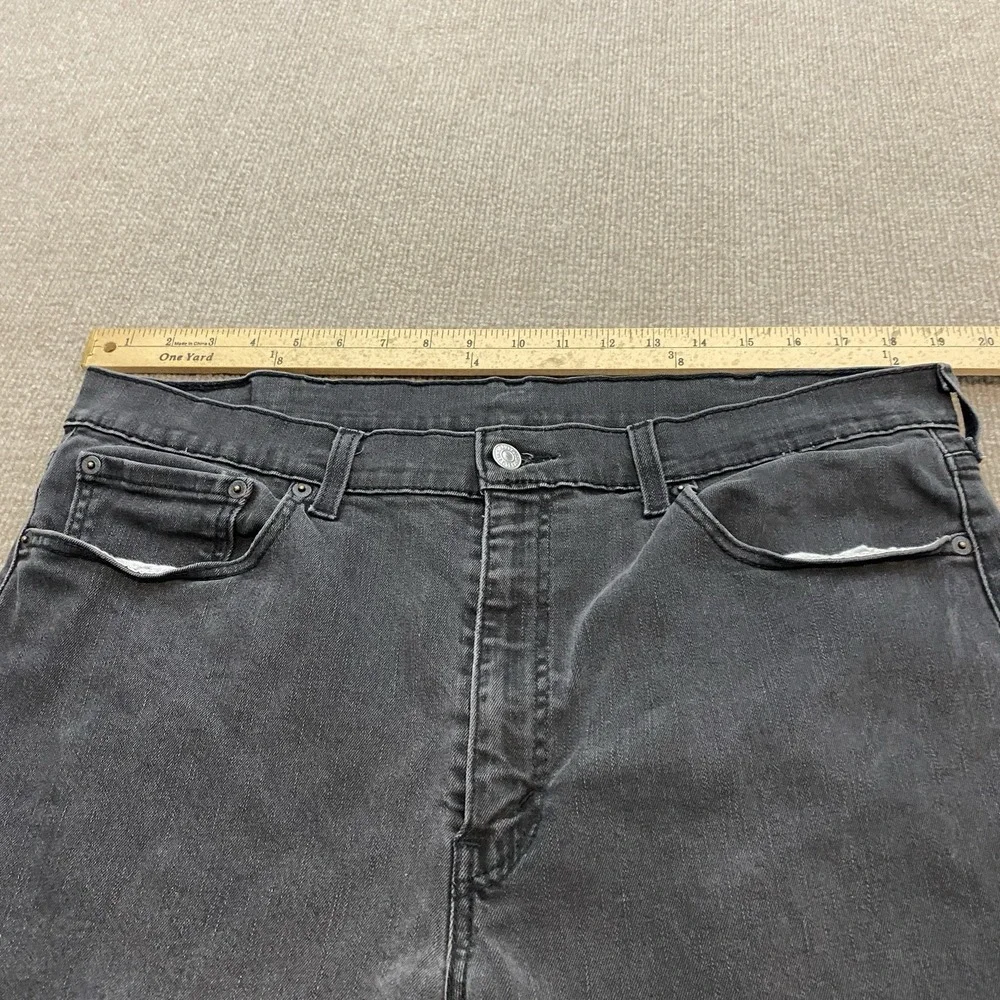 Levis 512 Jeans Mens 38x30 Black Charcoal Wash Regular Straight Stretch Pants